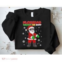Flossing Through The Snow Santa Sweatshirt thumb 2