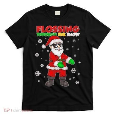 Flossing Through The Snow Santa T-Shirt