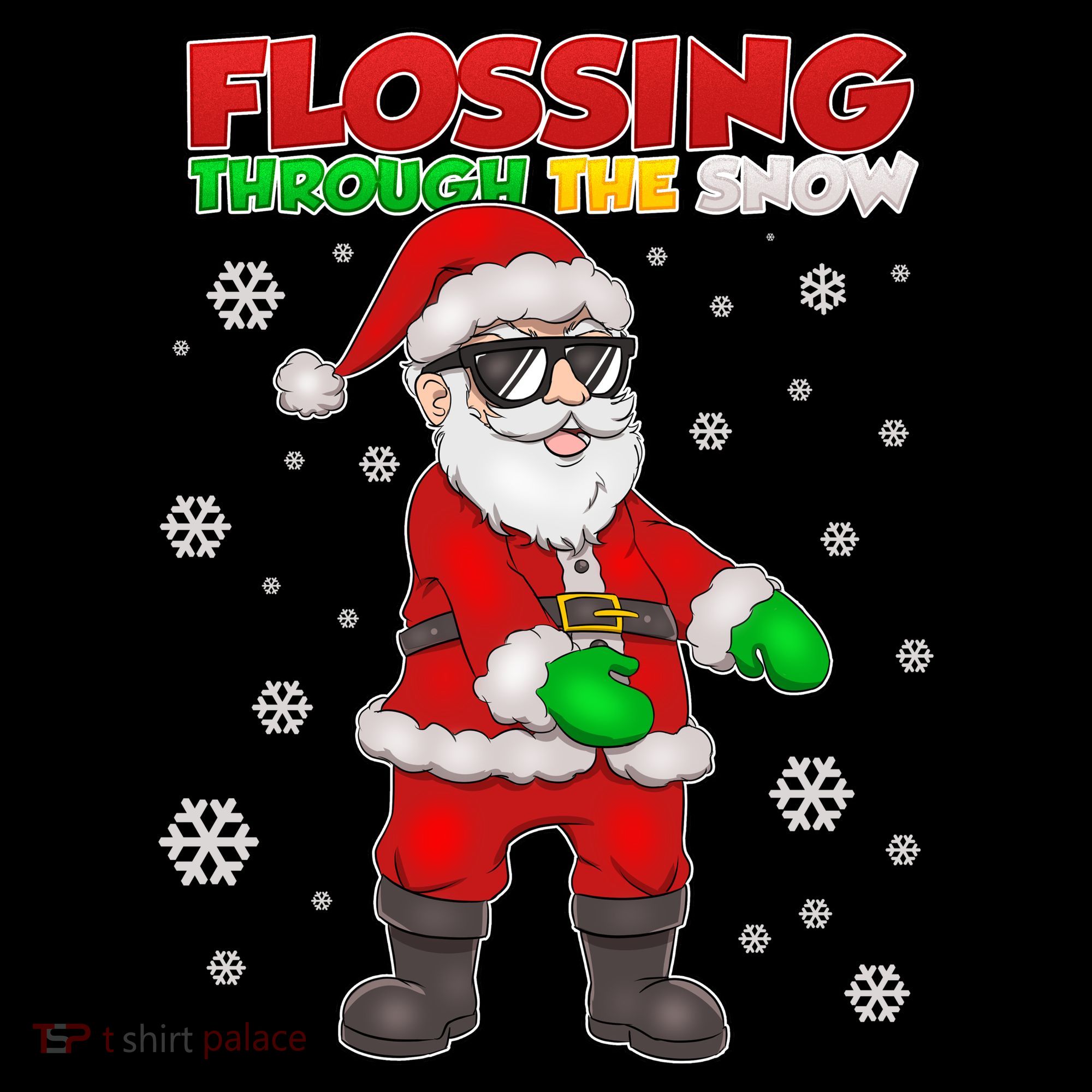 Flossing Through The Snow Santa Coffee Mug