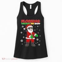 Flossing Through The Snow Santa Women's Tank Top thumb 0