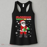 Flossing Through The Snow Santa Women's Tank Top thumb 3