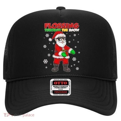Flossing Through The Snow Santa Hat