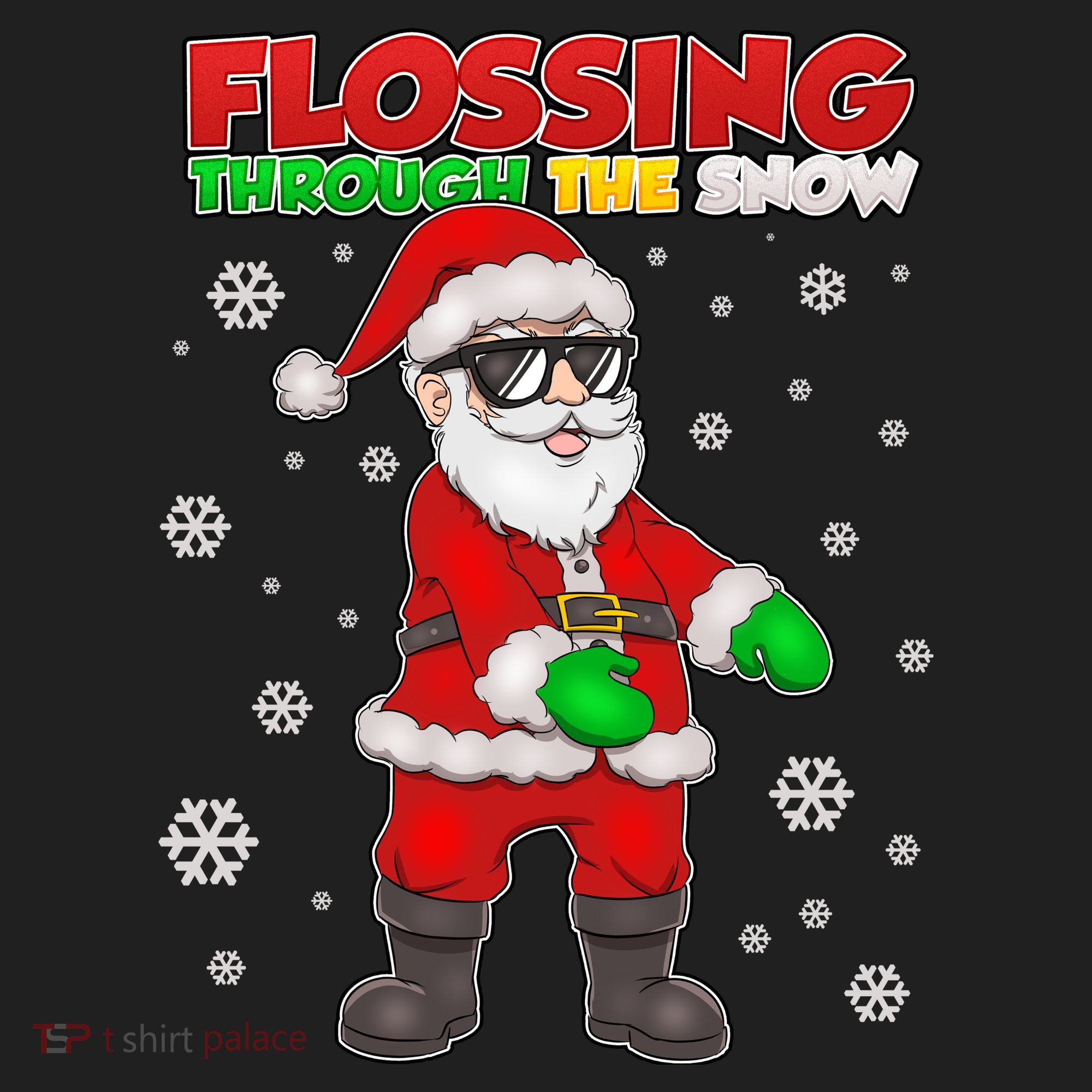 Flossing Through The Snow Santa Hat