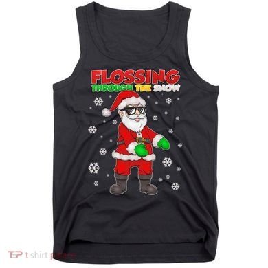 Flossing Through The Snow Santa Tank Top