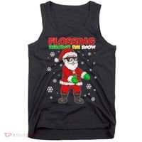 Flossing Through The Snow Santa Tank Top thumb 0