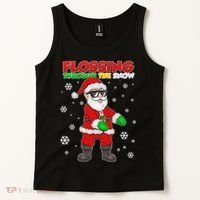 Flossing Through The Snow Santa Tank Top thumb 2