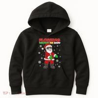 Flossing Through The Snow Santa Kids Hoodie thumb 0