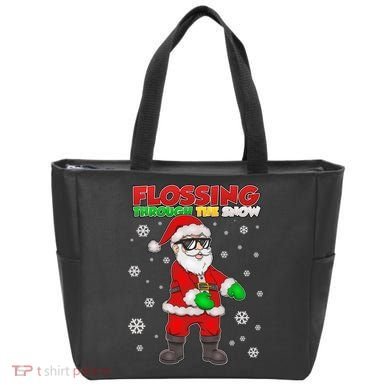 Flossing Through The Snow Santa Tote Bag
