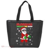 Flossing Through The Snow Santa Tote Bag thumb 0