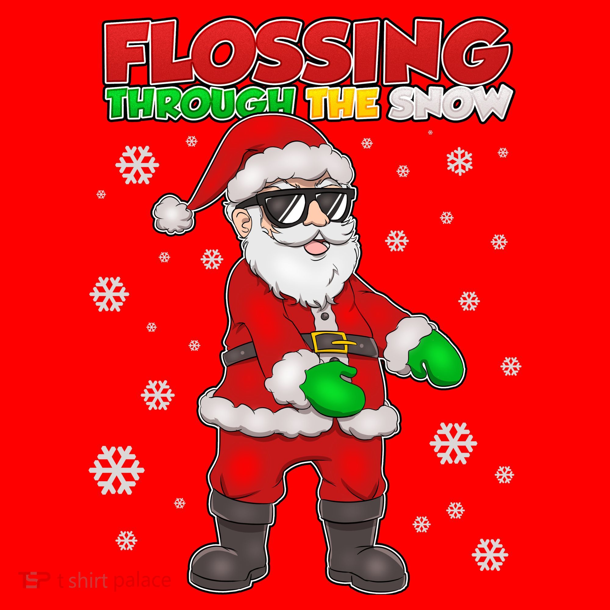 Flossing Through The Snow Santa Santa Hat