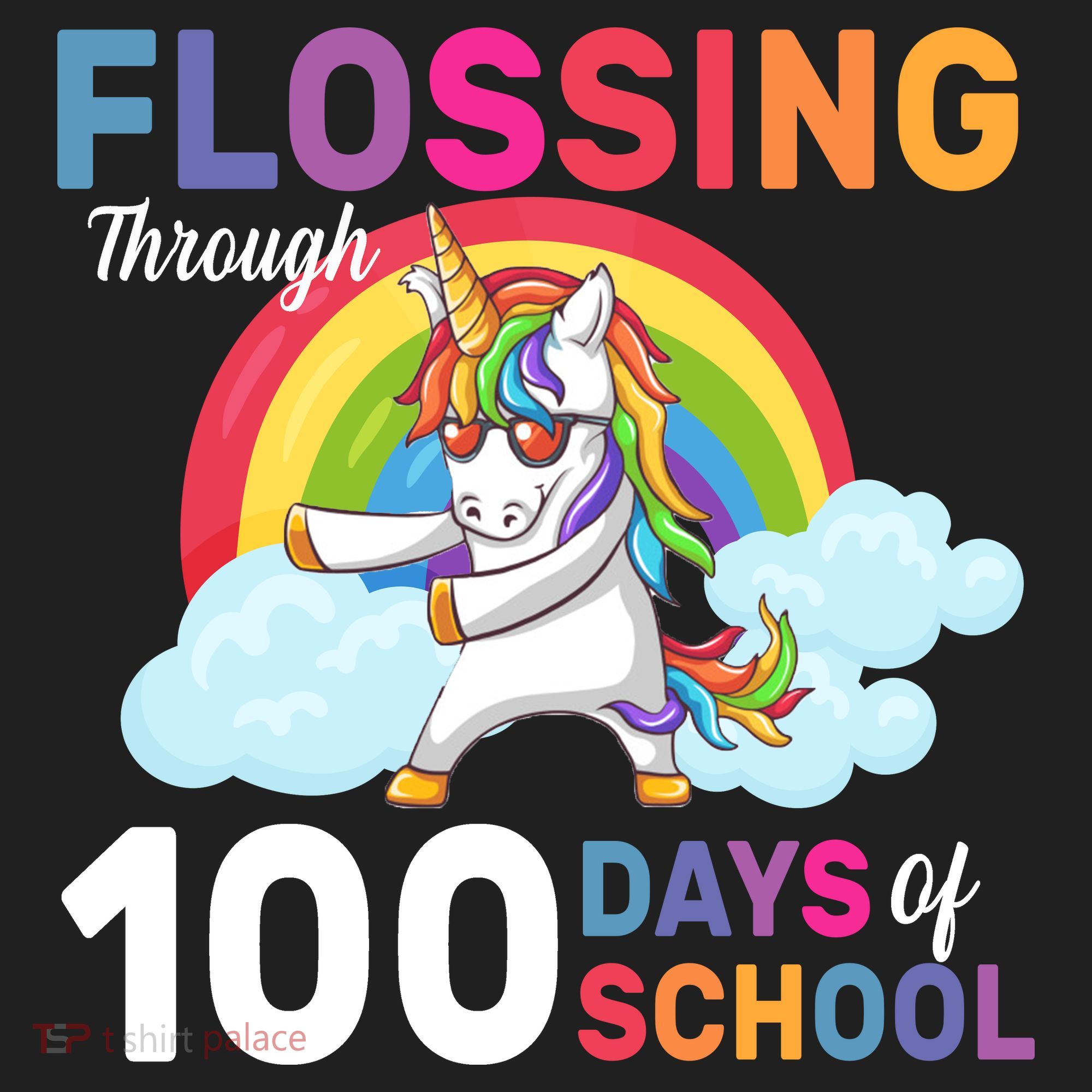 Flossing Unicorn Through 100 days Of School Tumbler