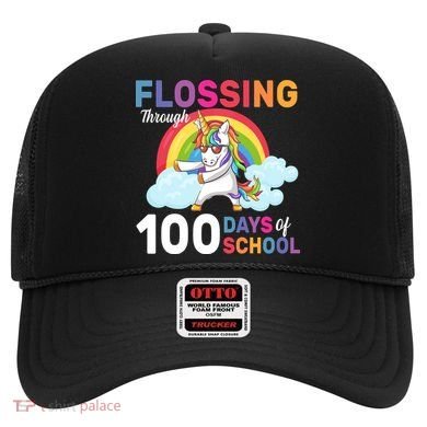 Flossing Unicorn Through 100 days Of School Hat