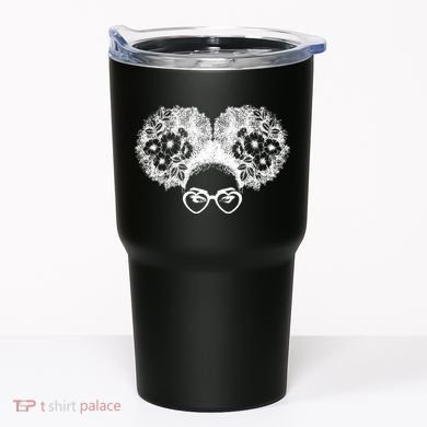 Flower Afro Puffs Tumbler