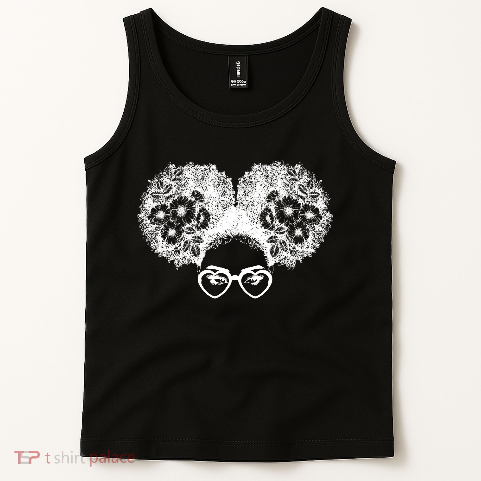 Flower Afro Puffs Tank Top