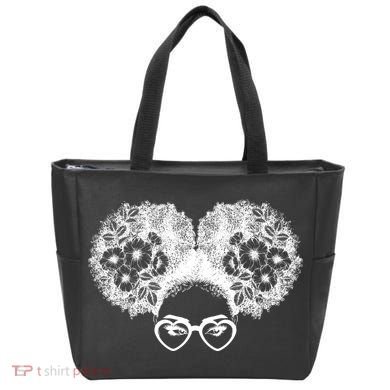 Flower Afro Puffs Tote Bag