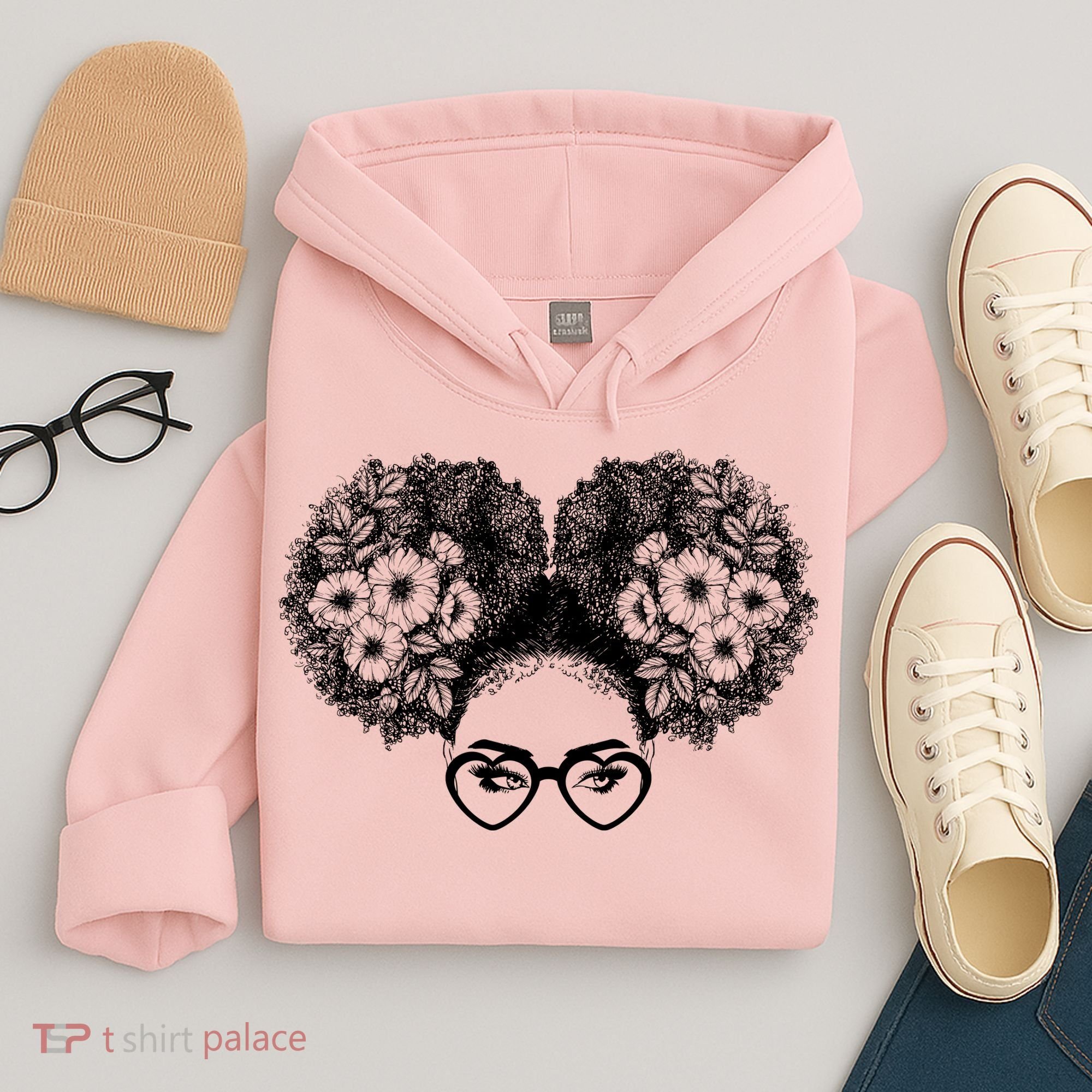 Flower Afro Puffs Hoodie