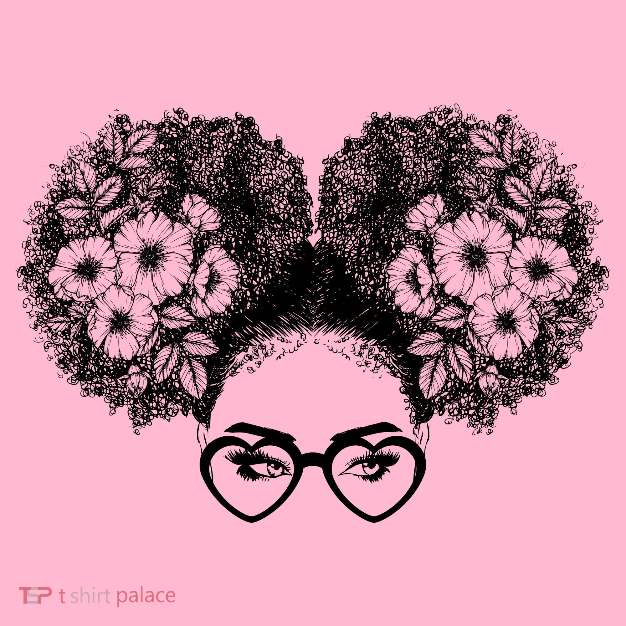 Flower Afro Puffs Long Sleeve Shirt