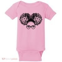 Flower Afro Puffs Baby Bodysuit thumb 0