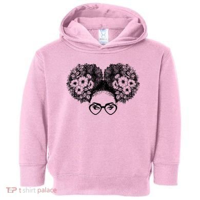 Flower Afro Puffs Toddler Hoodie