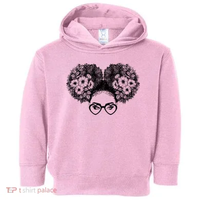 Flower Afro Puffs Toddler Hoodie