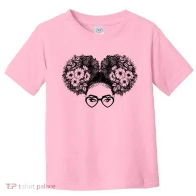Flower Afro Puffs Toddler T-Shirt