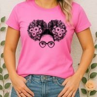 Flower Afro Puffs Women's T-Shirt thumb 2