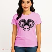 Flower Afro Puffs Women's T-Shirt thumb 4