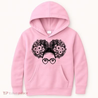 Flower Afro Puffs Kids Hoodie
