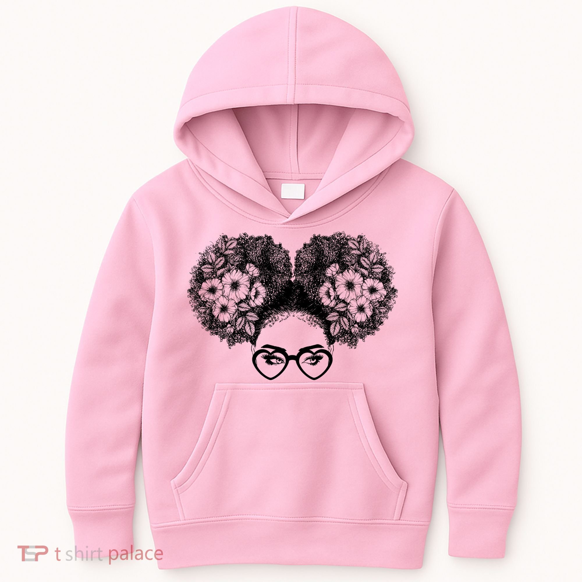 Flower Afro Puffs Kids Hoodie