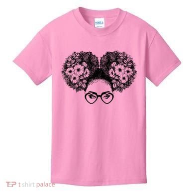 Flower Afro Puffs Kids T-Shirt