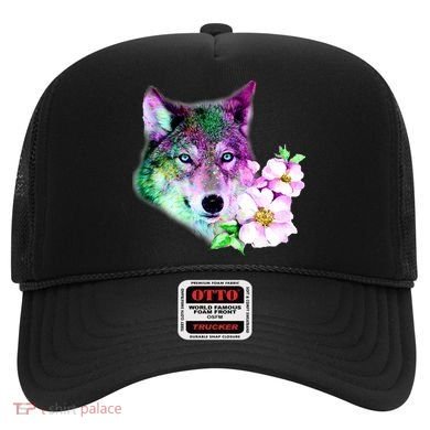 Flower Colorful Wilderness Wolf Hat
