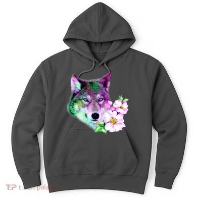 Flower Colorful Wilderness Wolf Hoodie