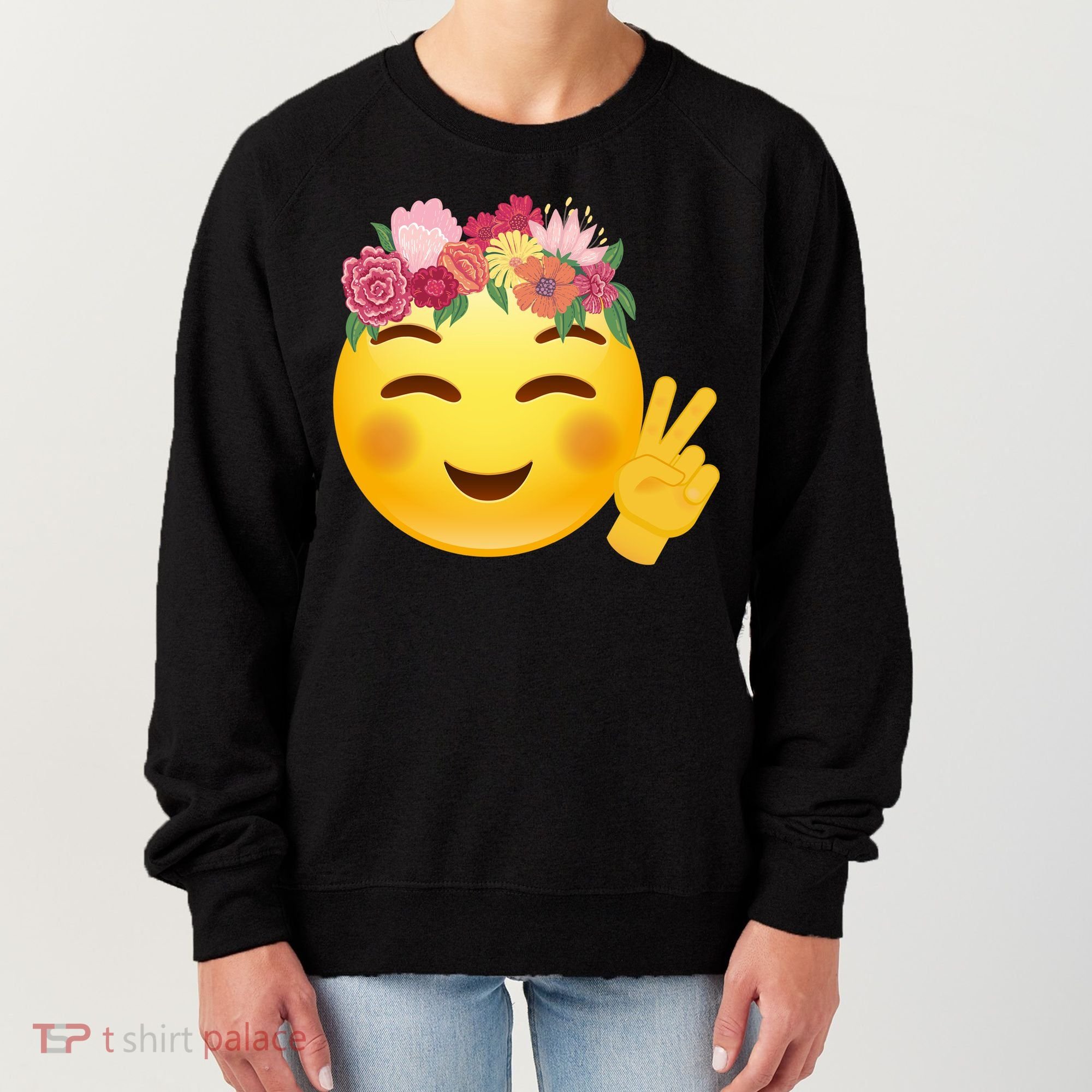 Flower Crown Emoji Women's Sweatshirt