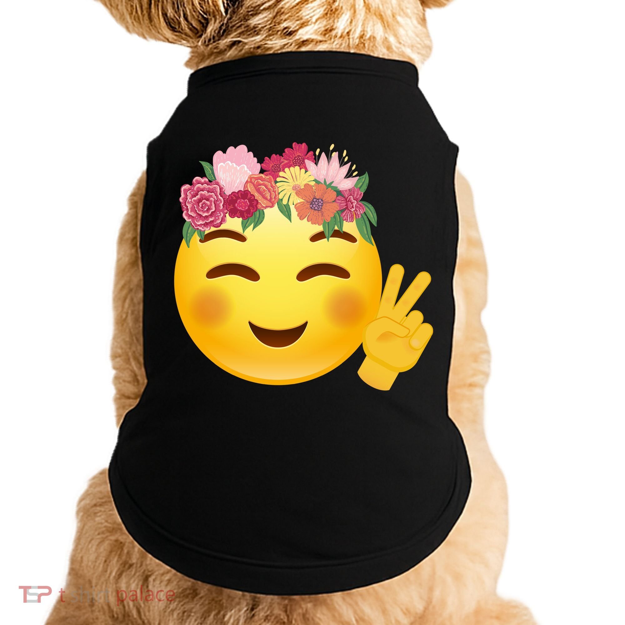 Flower Crown Emoji Doggie Tank