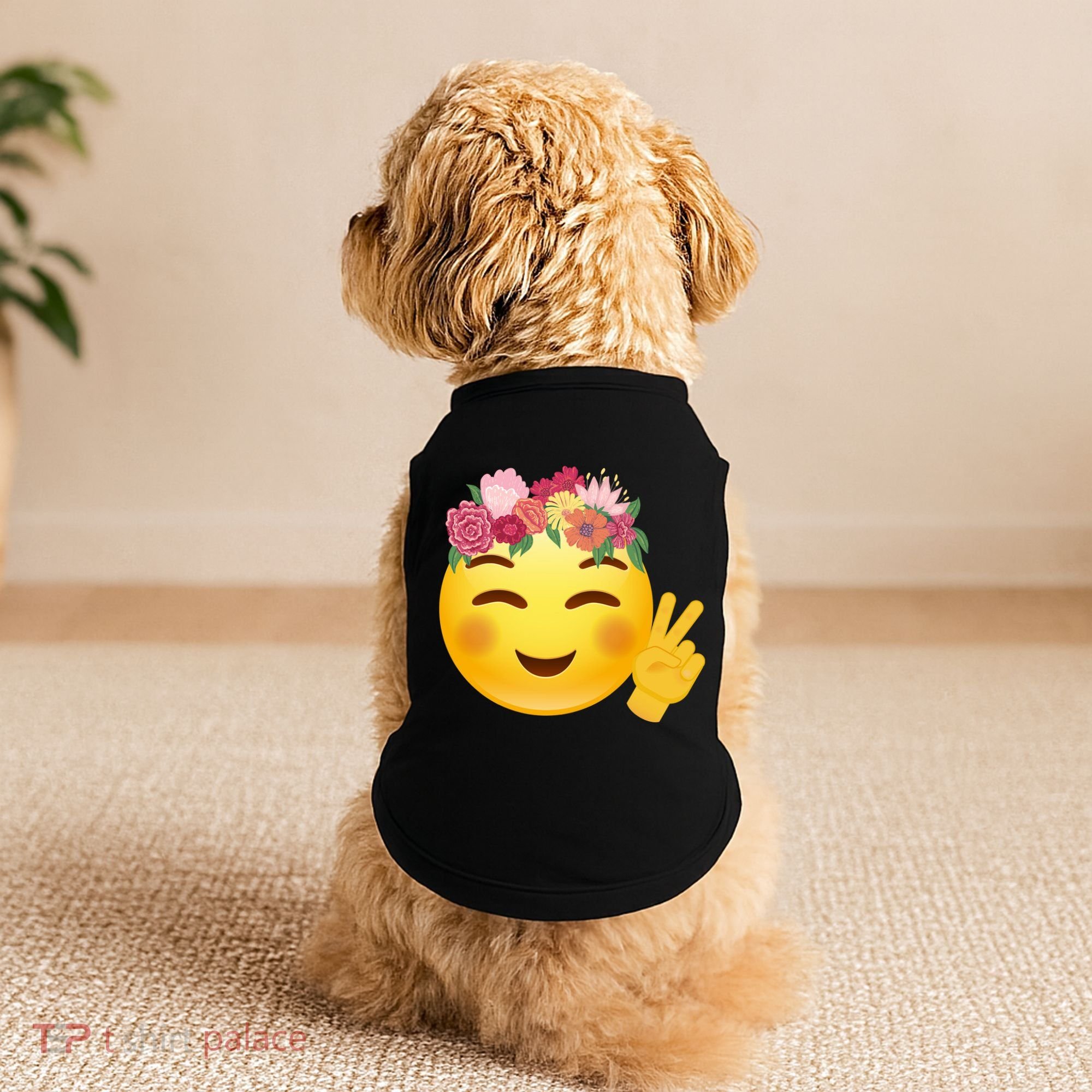 Flower Crown Emoji Doggie Tank
