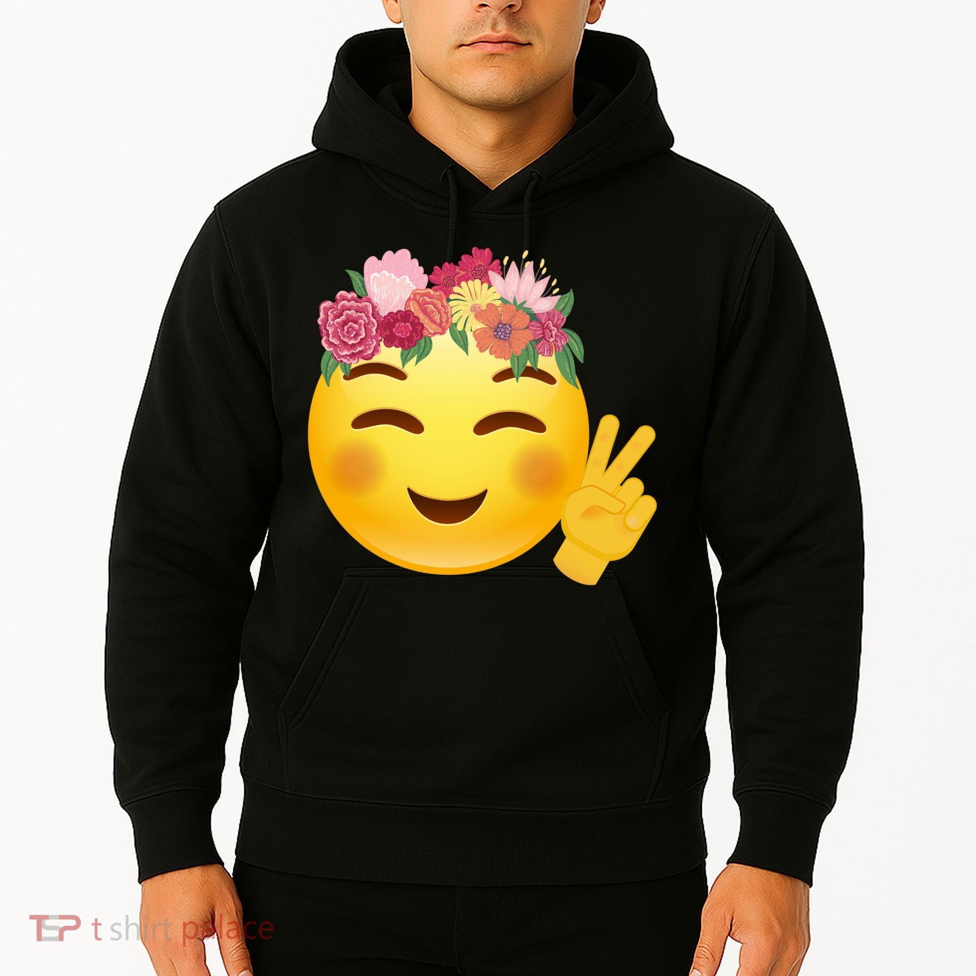 Flower Crown Emoji Hoodie