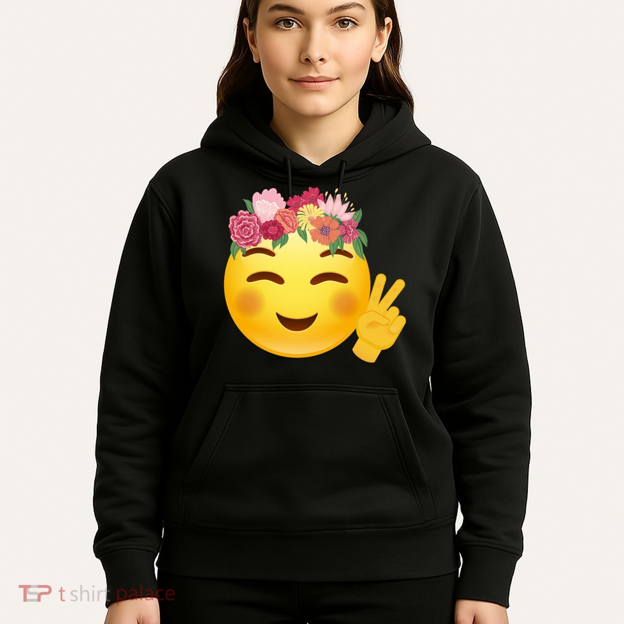 Flower Crown Emoji Hoodie
