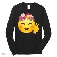Flower Crown Emoji Long Sleeve Shirt thumb 0