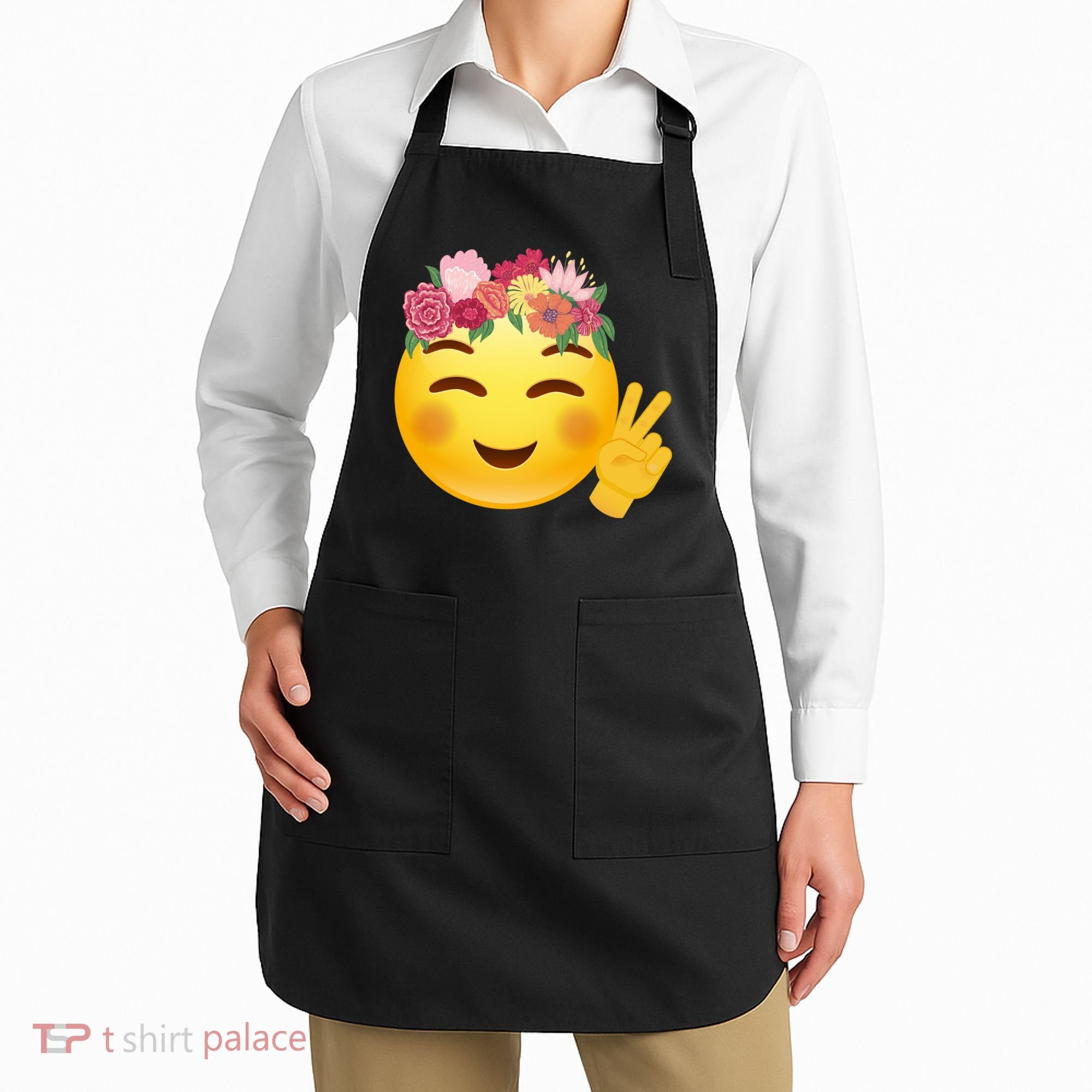 Flower Crown Emoji Apron