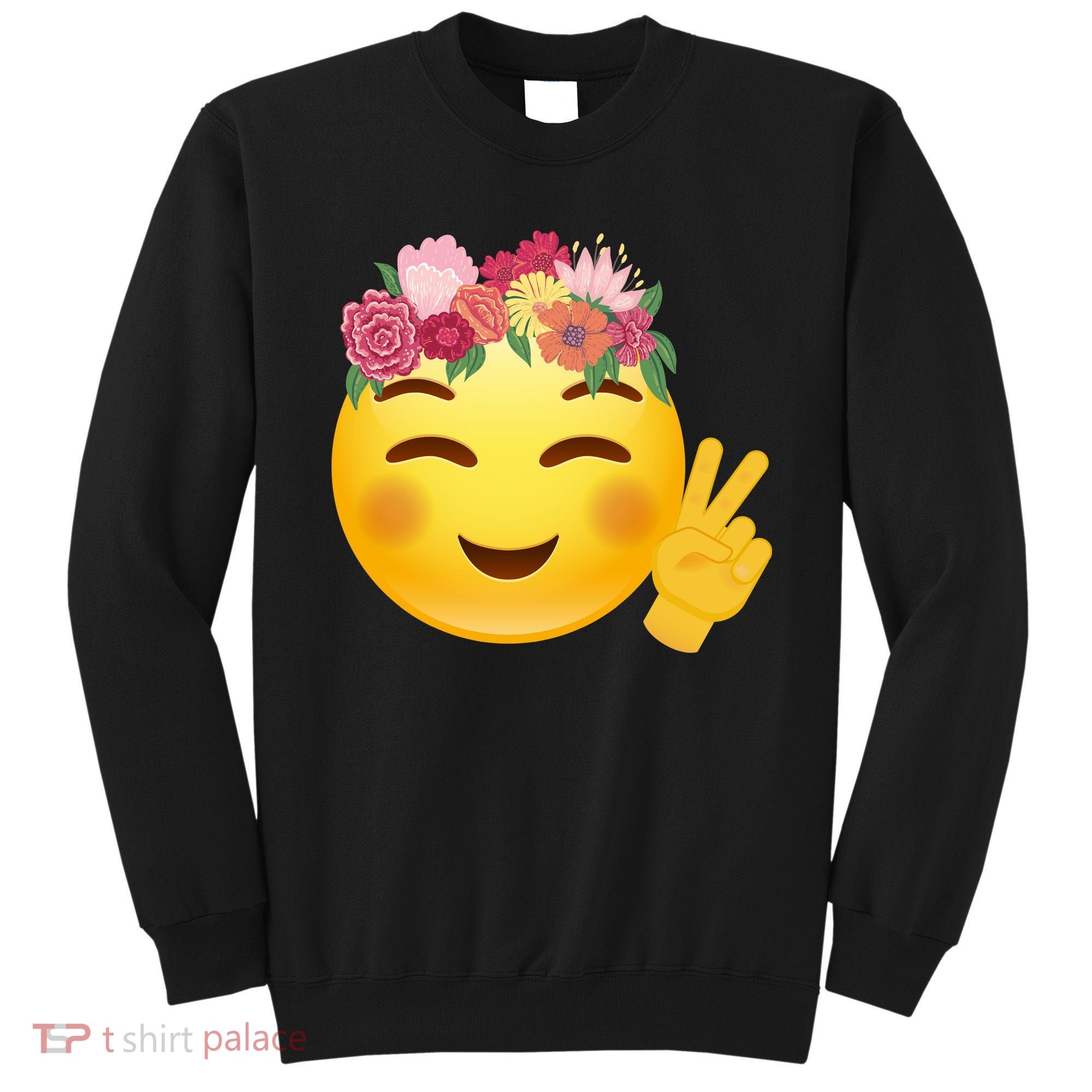 Flower Crown Emoji Sweatshirt