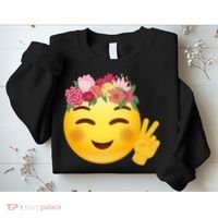Flower Crown Emoji Sweatshirt thumb 2