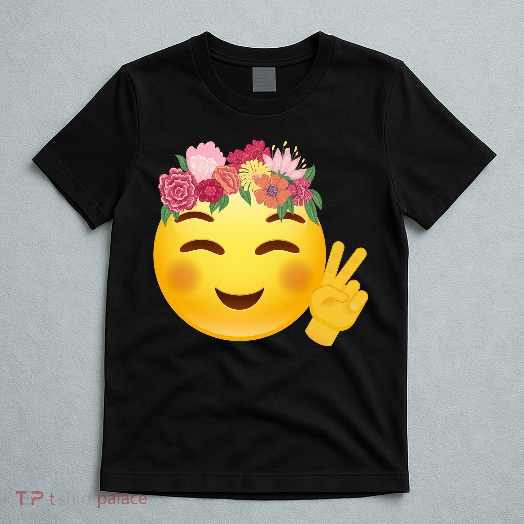 Flower Crown Emoji T-Shirt