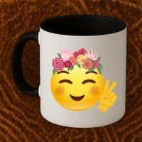 Flower Crown Emoji Coffee Mug thumb 2