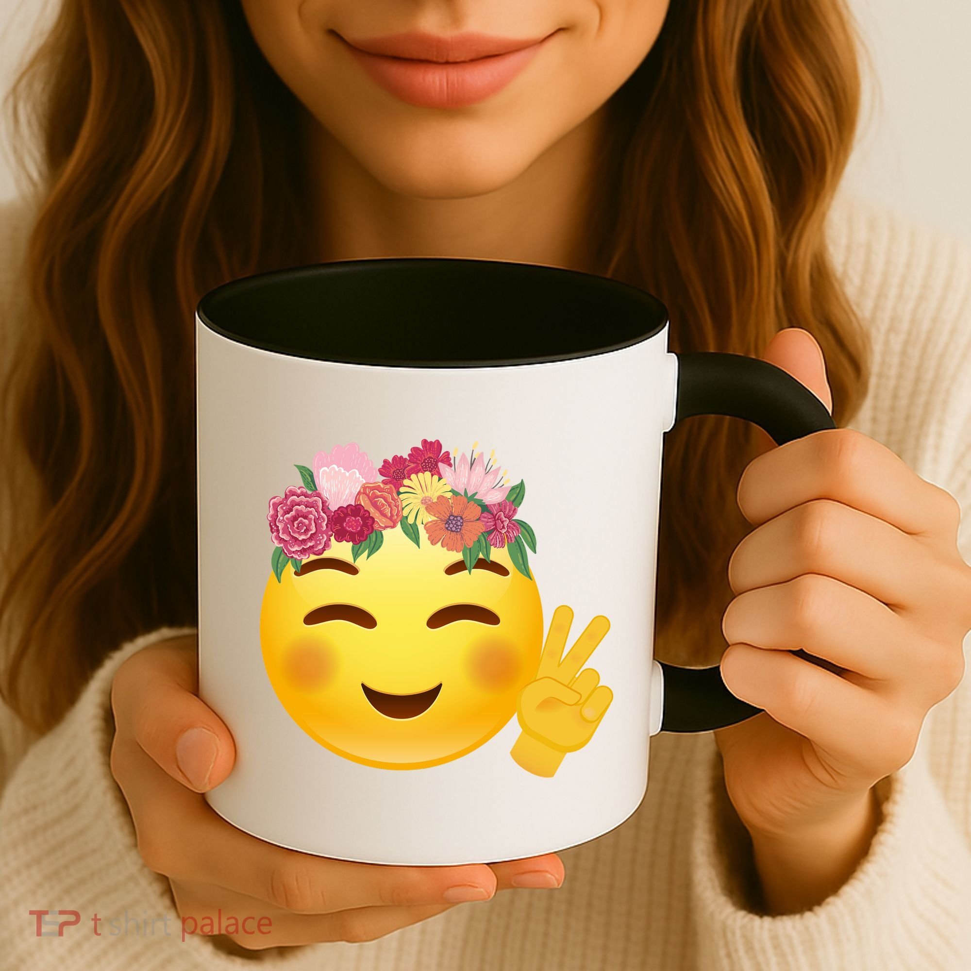 Flower Crown Emoji Coffee Mug