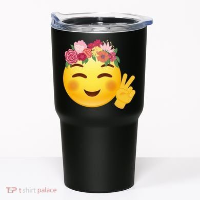 Flower Crown Emoji Tumbler