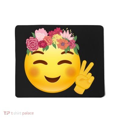 Flower Crown Emoji Mousepad