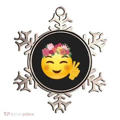 Flower Crown Emoji Ornament
