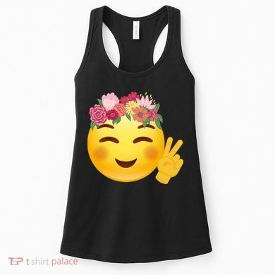 Flower Crown Emoji Women's Tank Top