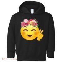 Flower Crown Emoji Toddler Hoodie thumb 0