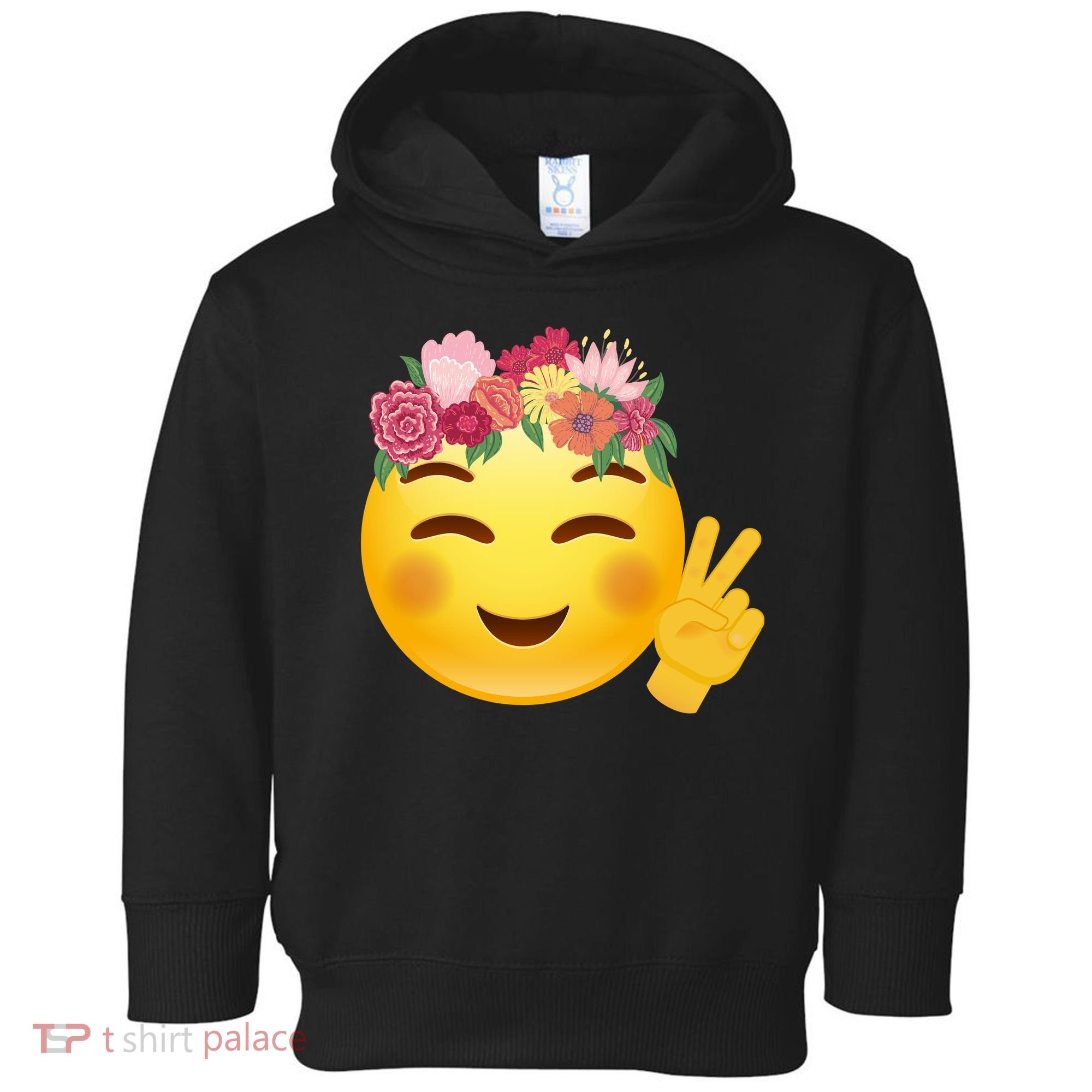 Flower Crown Emoji Toddler Hoodie